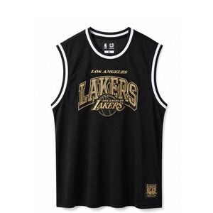 NBA Ultra Game Los Angeles Lakers Jersey Men M Black Basketball Embroidered MINT